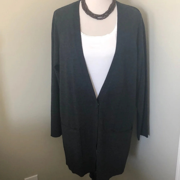 Eileen Fisher Sweaters - {Eileen Fisher}  Long Merino Wool Cardigan, small